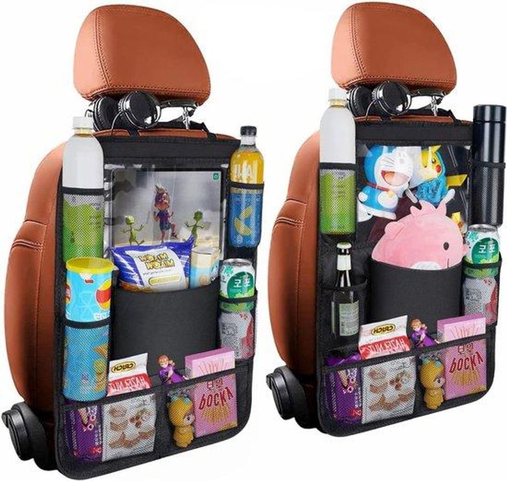Kindersitz Organizer 2er Set aus 600D wasserdichter Oxford Stoff für Autositz