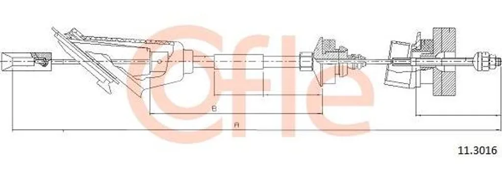 Câble embrayage OE 2150L8 robuste pour système de transmission COFLE