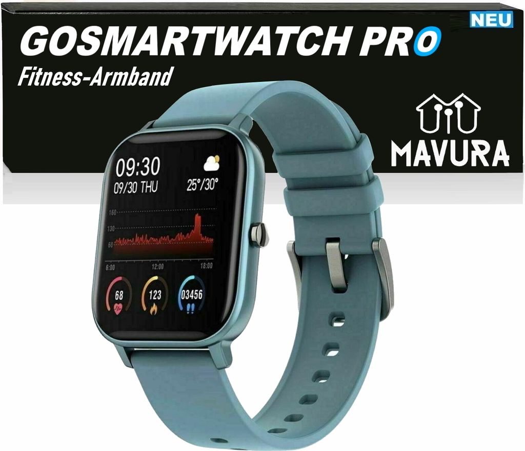GOSMARTWATCH PRO Smartwatch Bluetooth Fitnesstracker Fitness Armband Smartwatch