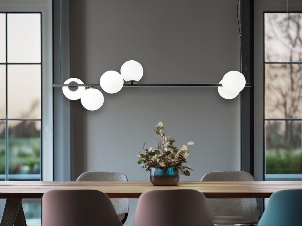 Pendelleuchte Enoire Schwarz-Weiß Breite 120cm