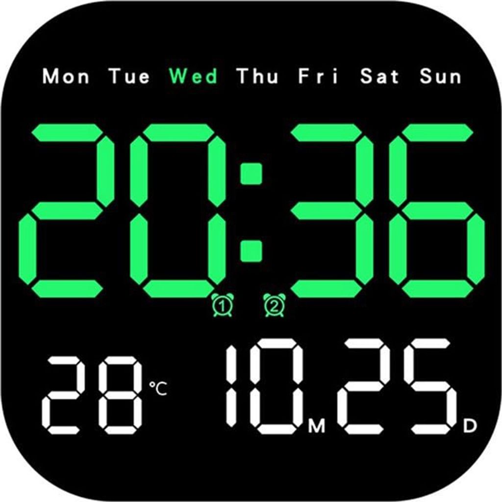 Multifunktionale LED-Wanduhr, Fernbedienung, Timing, Produktbild 1