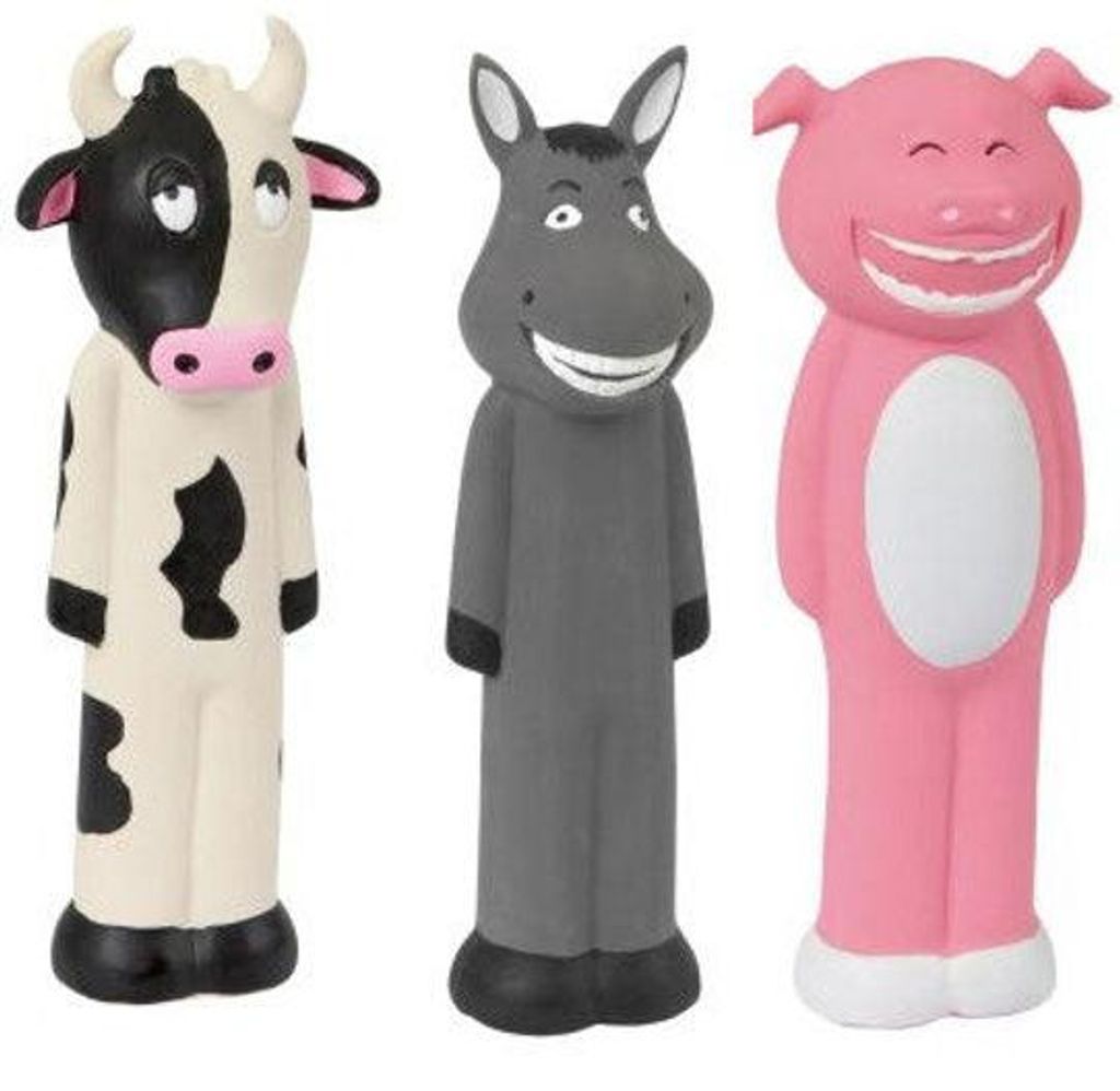 Latex-Hundespielzeug Kuh Schwein Esel