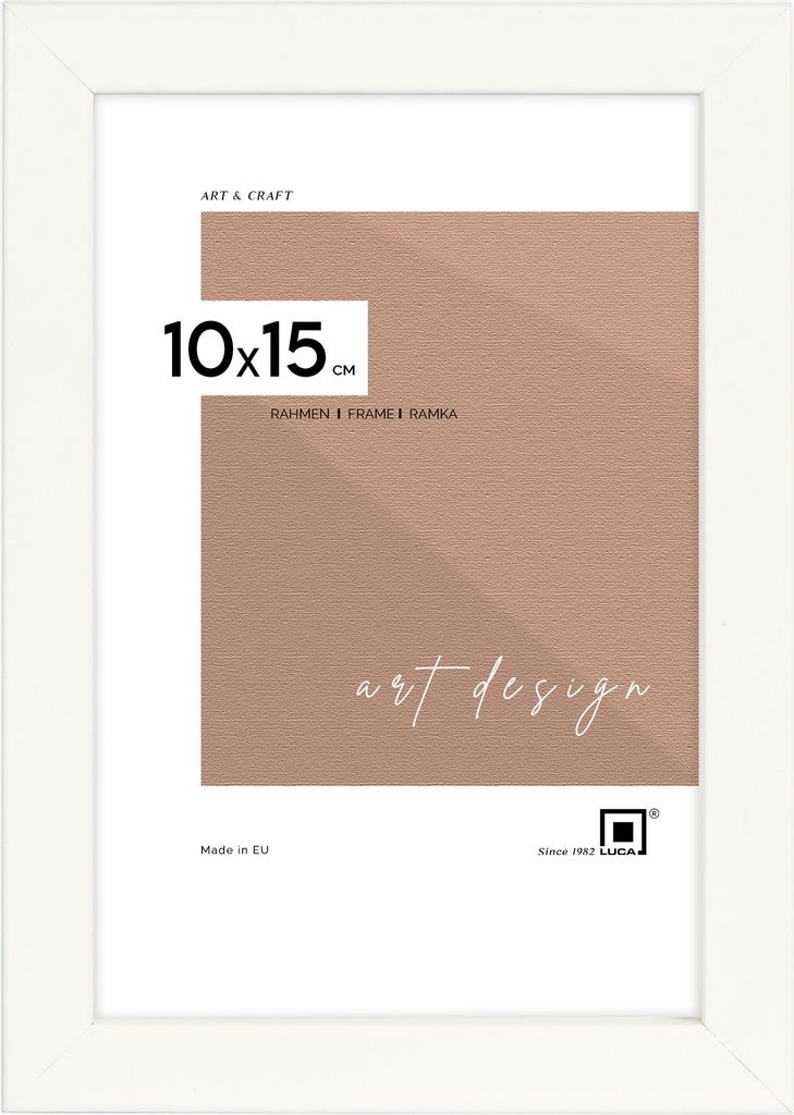 LUCA Frames, FDM, Bilderrahmen, Farbe Weiß, 10x15 cm