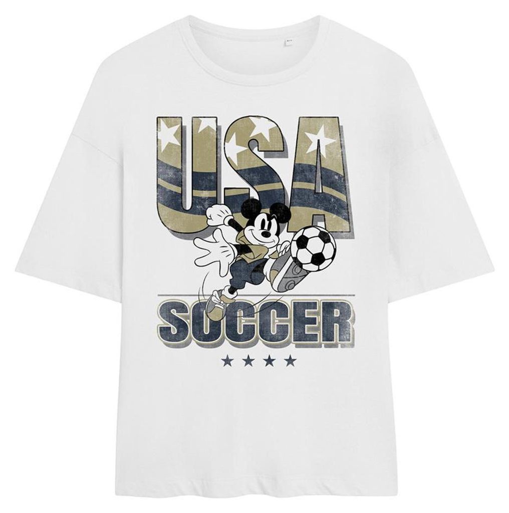 Disney - "USA Soccer" T-Shirt für Damen, Übergroß TV34718 (XXL) (Weiß)