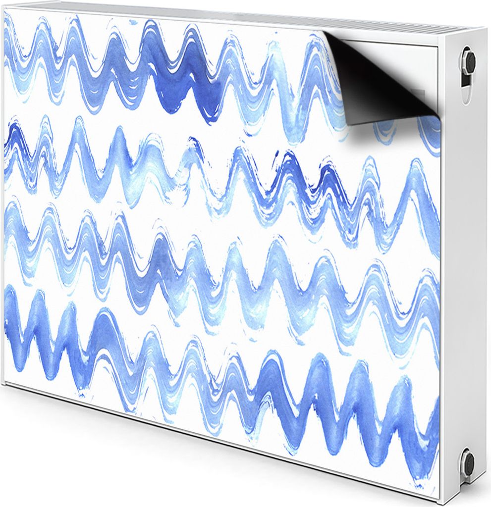 Magnet Radiator Magnet Mat Heizkörper Heizung Verkleidung Abdeckung 80x60 cm - Wellen, Aquarelle