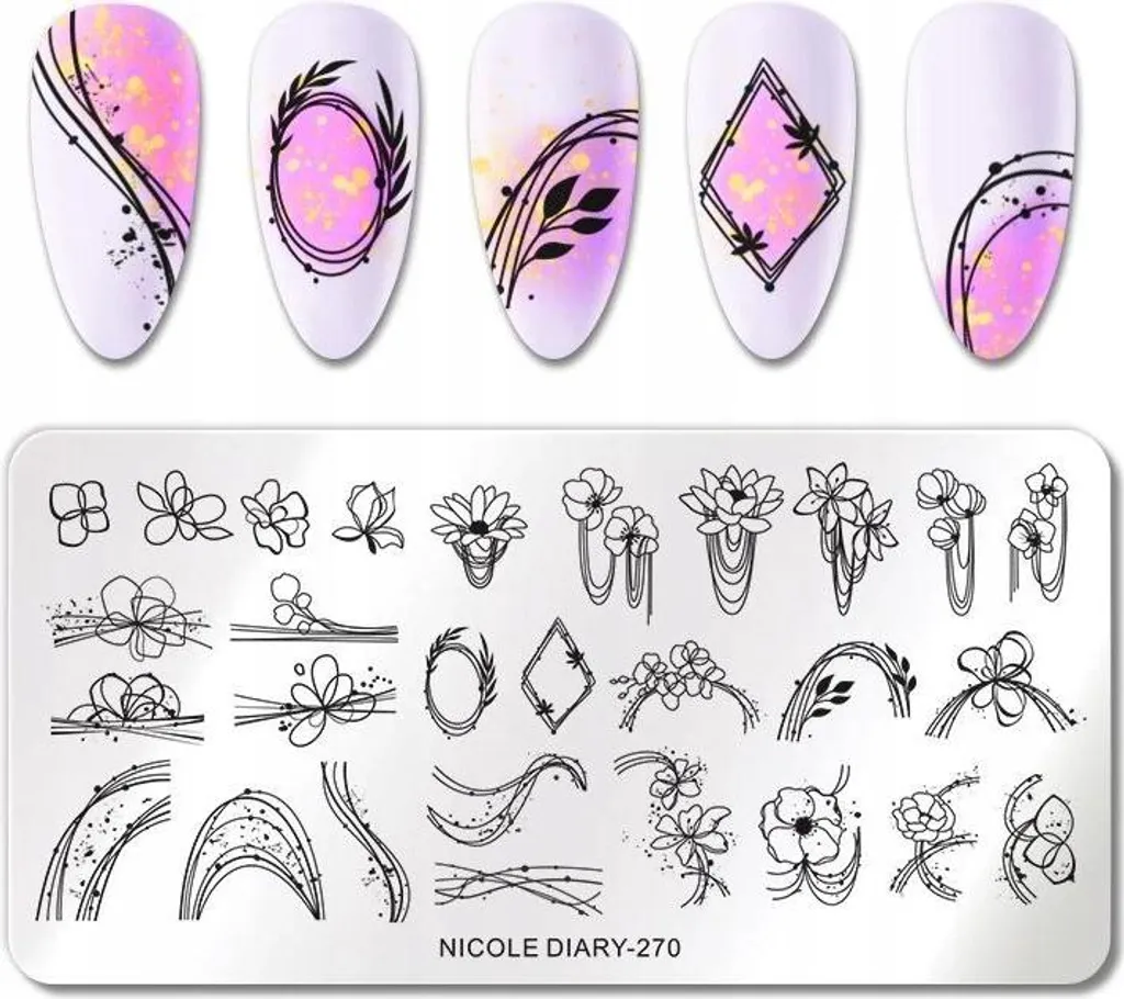 Piastra per timbri per nail art
