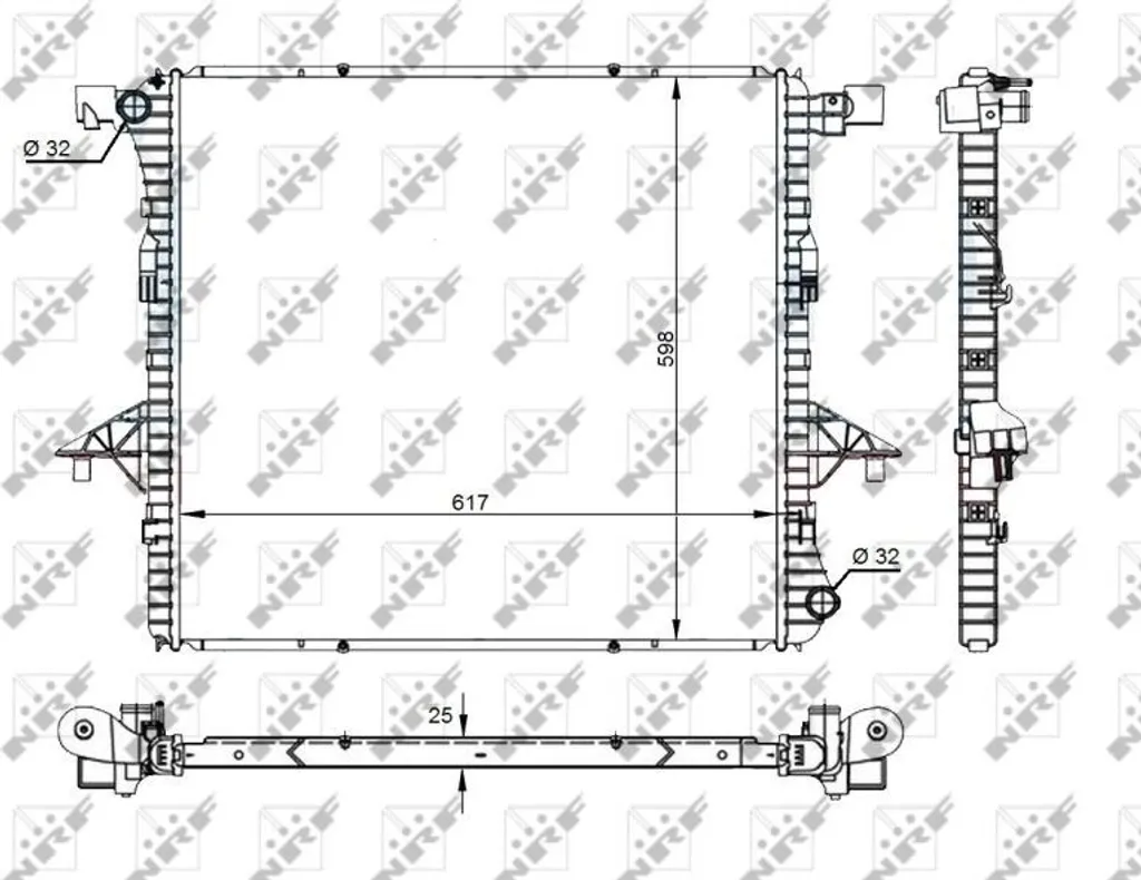 Radiateur NRF 59145 Haute Performance - Compatible Amarok 2H0121253A