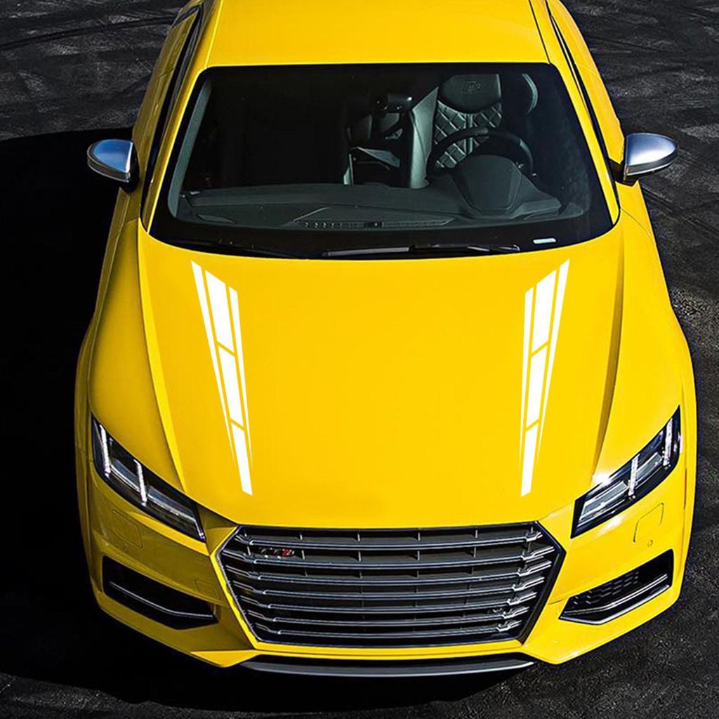 2 Stück Auto-Motorhauben-Streifen-Aufkleber, sportlicher Stil, Karosserie, Tür, Seite, Motorhaube, Aufkleber für Wohnmobil, Yacht, LKW, Pickup, ...