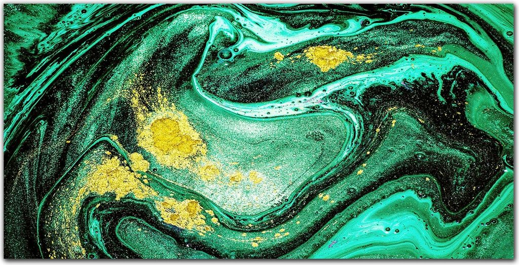 Coloray - Bild aus Glas - Glasbilder - 100 x 50 cm - Glasblock mit Bild Gehärtetes Glas Wohnzimmer Dekoration Wanddekoration Küche - Flüssigkeit...