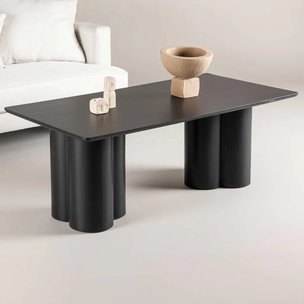 Table basse Olivia Noir Venture Home pour Salon Moderne et Convivial - 13