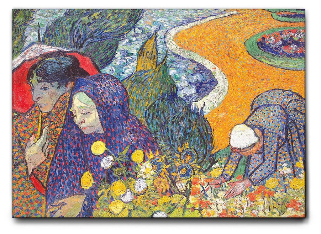 Giallobus - Andenken an den Garten in Etten - Vincent Van Gogh - 70L x 50B cm - Bild - Leinwand mit Standardrahmen