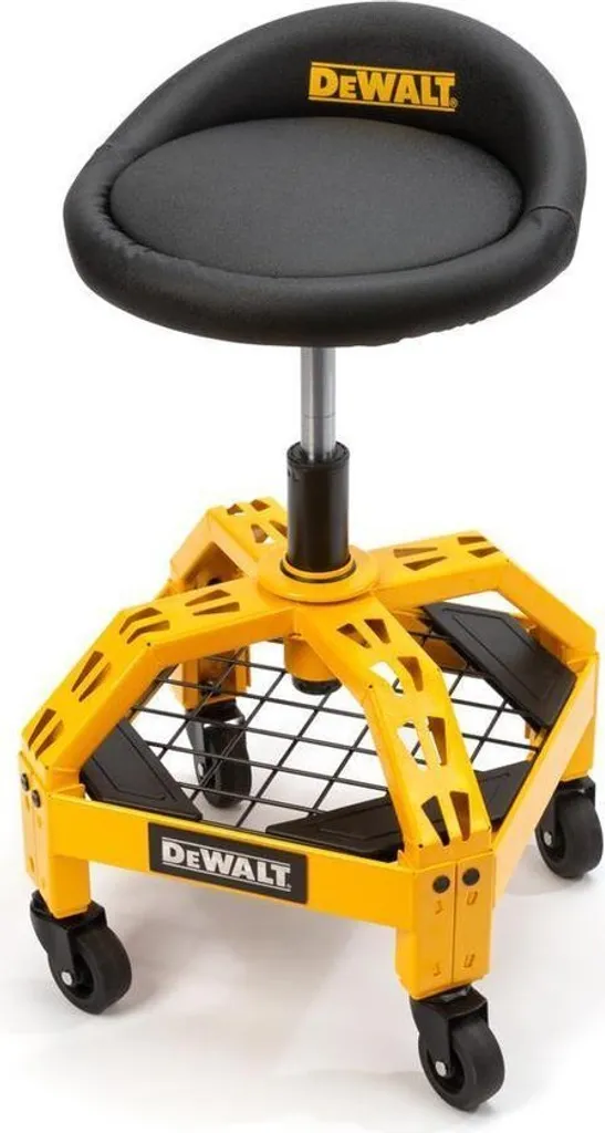 Tabouret d'atelier réglable DeWALT DXSTAH025 Jaune à 4 pieds robuste