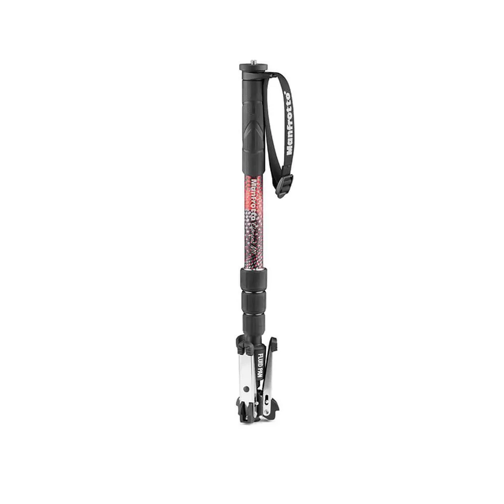 Manfrotto Element MII MVMELMIIA4 : Monopode Vidéo Rouge avec Base