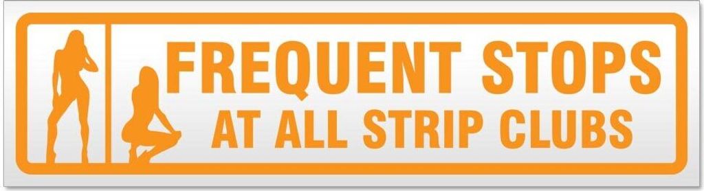 Kiwistar Frequent Stops Girls Club Magnetschild Schild magnetisch - 60cm Orange - Magnetfolie für Auto PKW Kfz