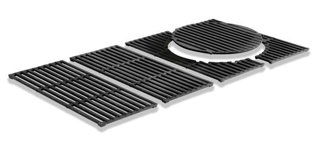 Enders Grillrost Grillgitter Gusseisenrost Switch Grid Rost-in-Rost System für Kansas 4 Turbo Gusseisen emaliert schwarz