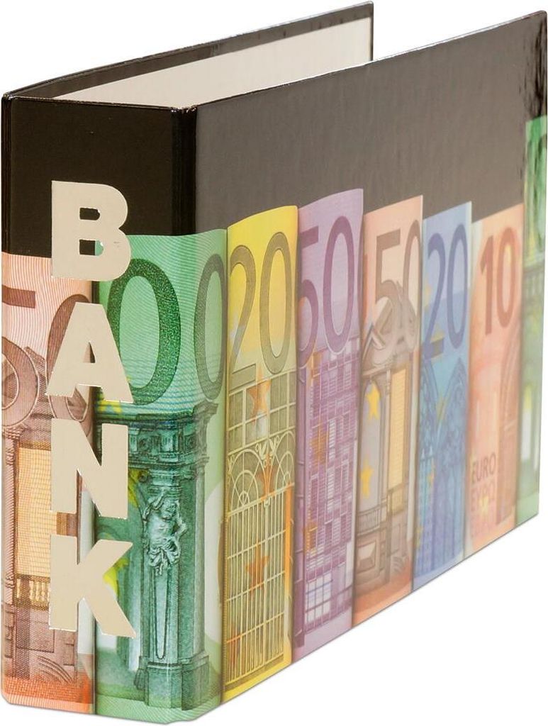 5x Bankordner / 140x250mm / für Kontoauszüge / Motiv: "Banknoten"