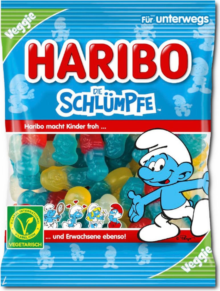 Schlümpfe Jelly Beans 3 Geschmacksrichtungen vegan 100g - Produktbild 