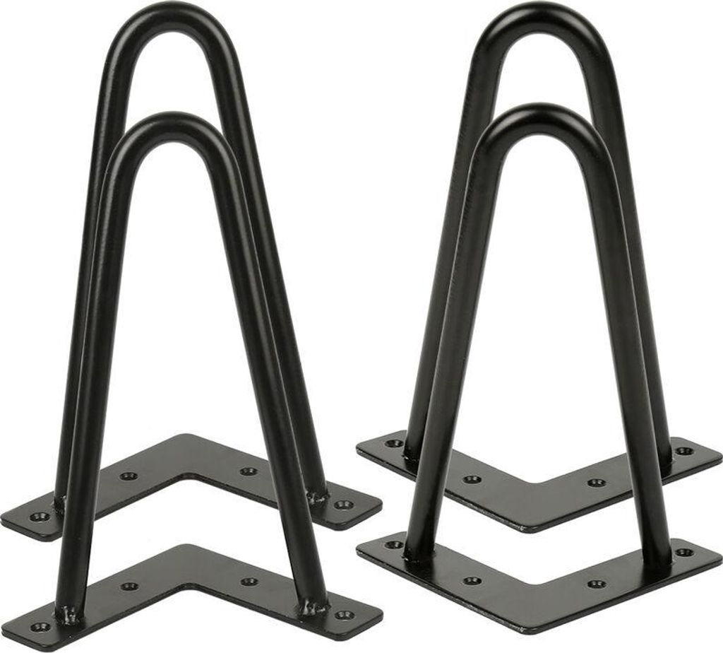 Set mit 4 Haarnadelbeinen, 20 cm, für Tische im Industriedesign