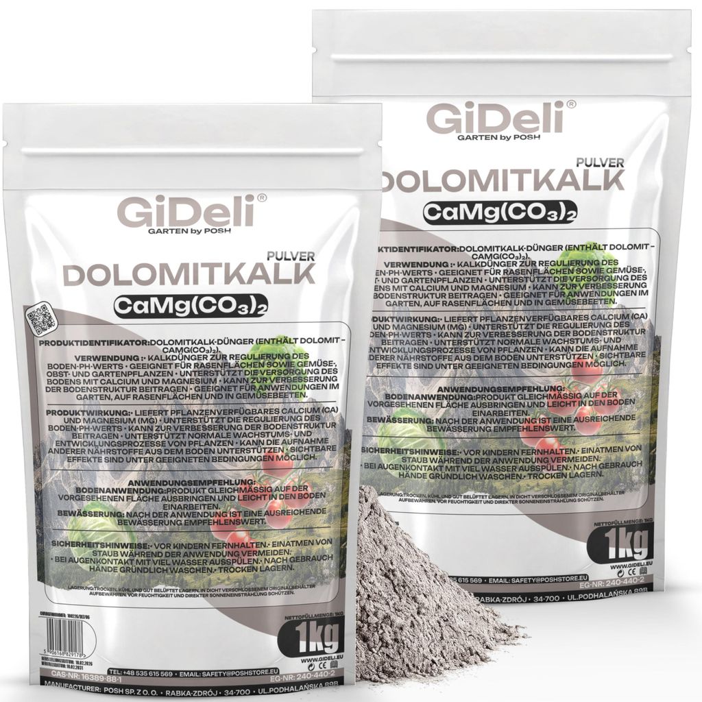 Dolomitkalk 2kg Rasenkalk Moosentferner Gartenkalk Produktbild 