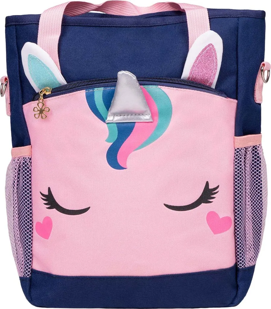 Sac de pansage QHP Unicorn Navy Pink - Fini les brosses égarées aux écuries
