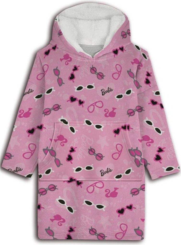 Barbie Hoodie Poncho Rosa Größe 7 - 14 Jahre - Polyester