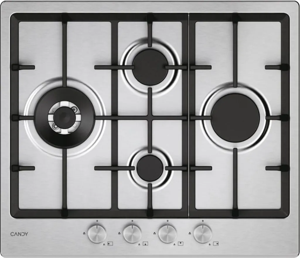 Plaque Gaz Inox Candy CHG6D4WTX : Cuisson Précise et Entretien Facile