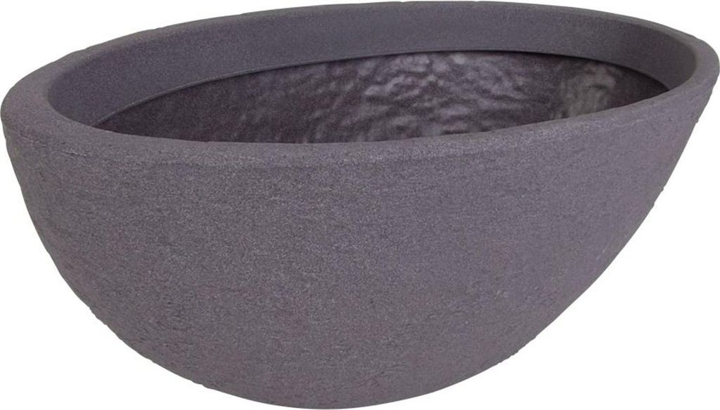 Ovaler Pflanztopf Stone 70x40cm Grau Produktbild 