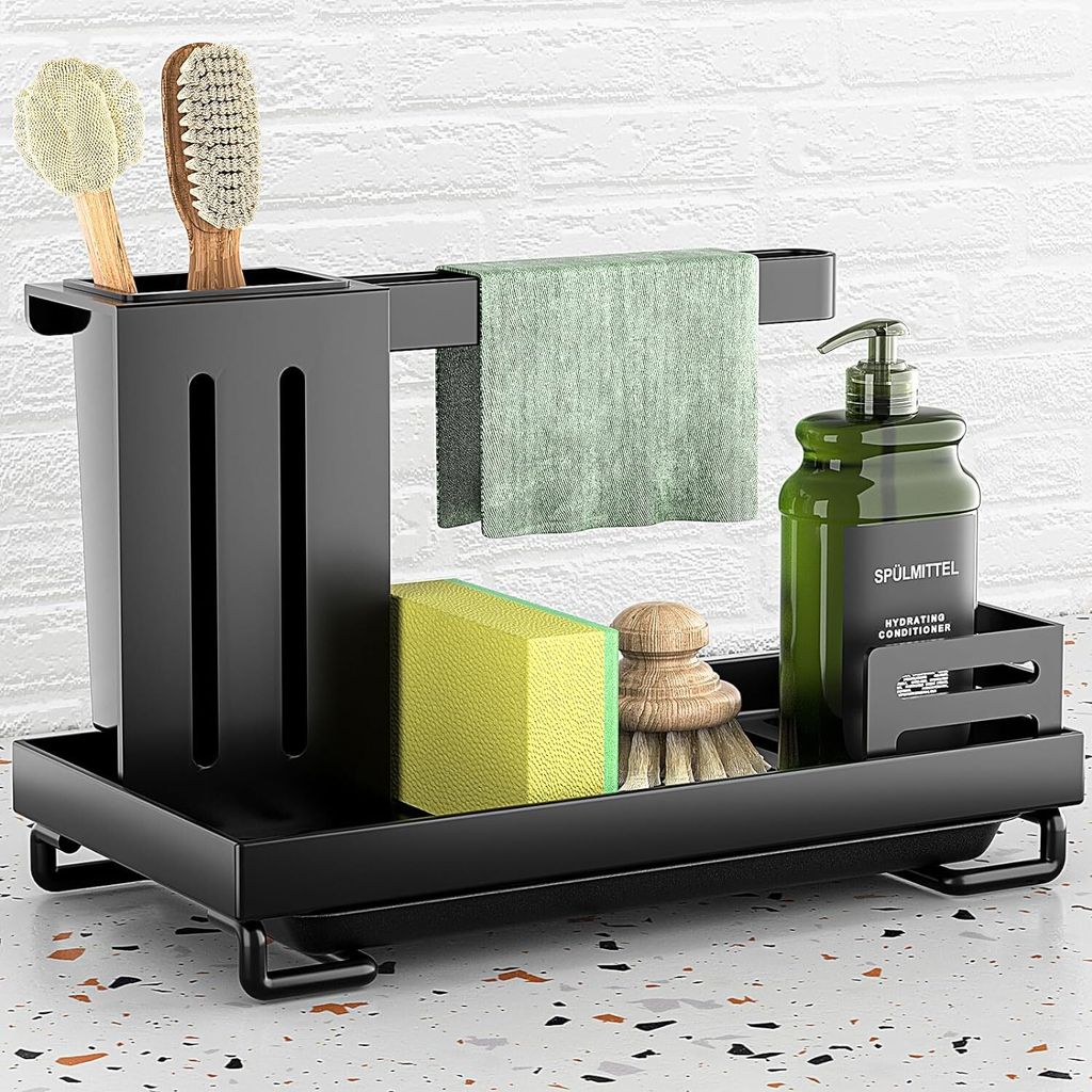 PNNP Spülbecken Organizer Schwarz Küchen Spüle Sink Produktbild 