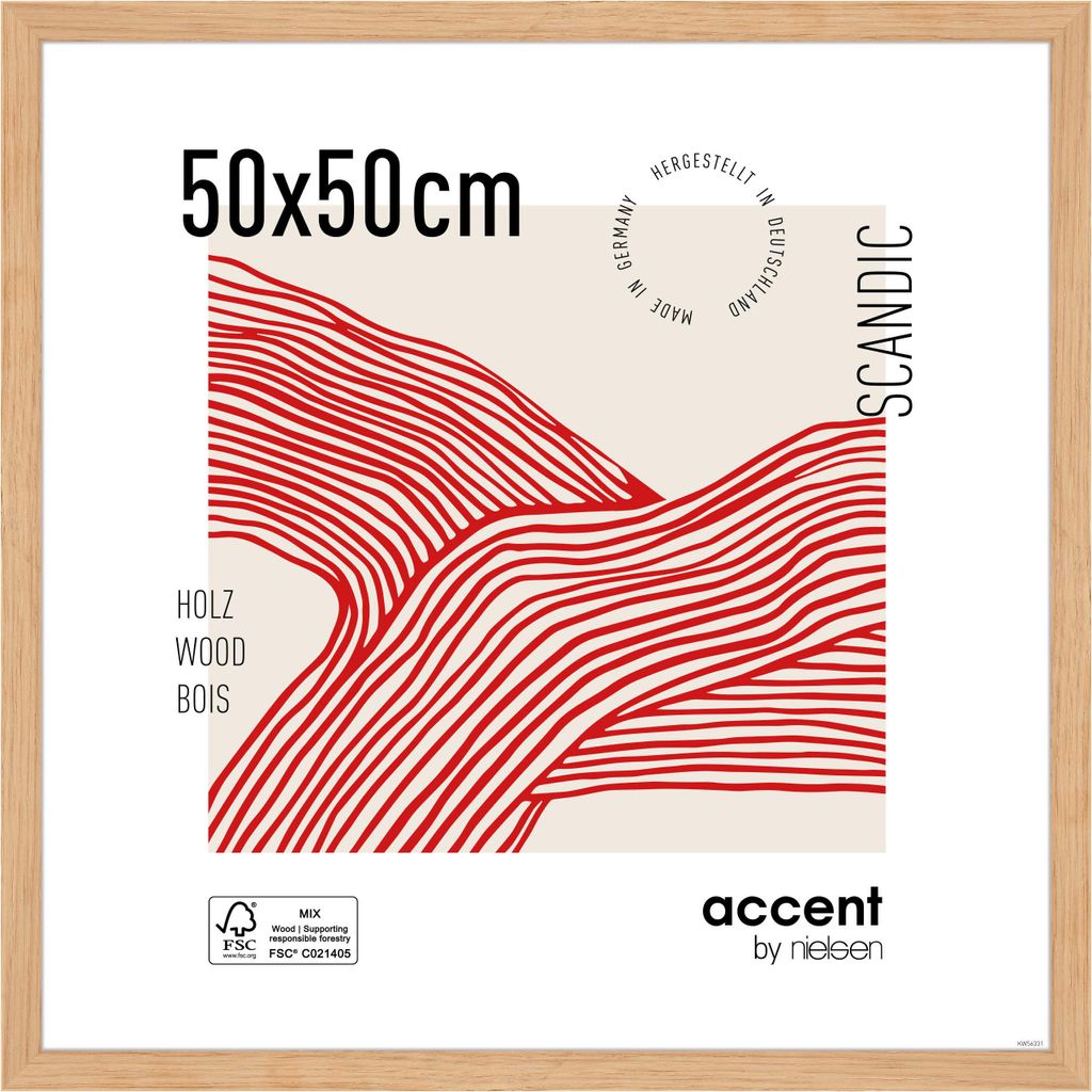 accent by nielsen Holz Bilderrahmen Scandic, 50x50 cm, Produktbild 