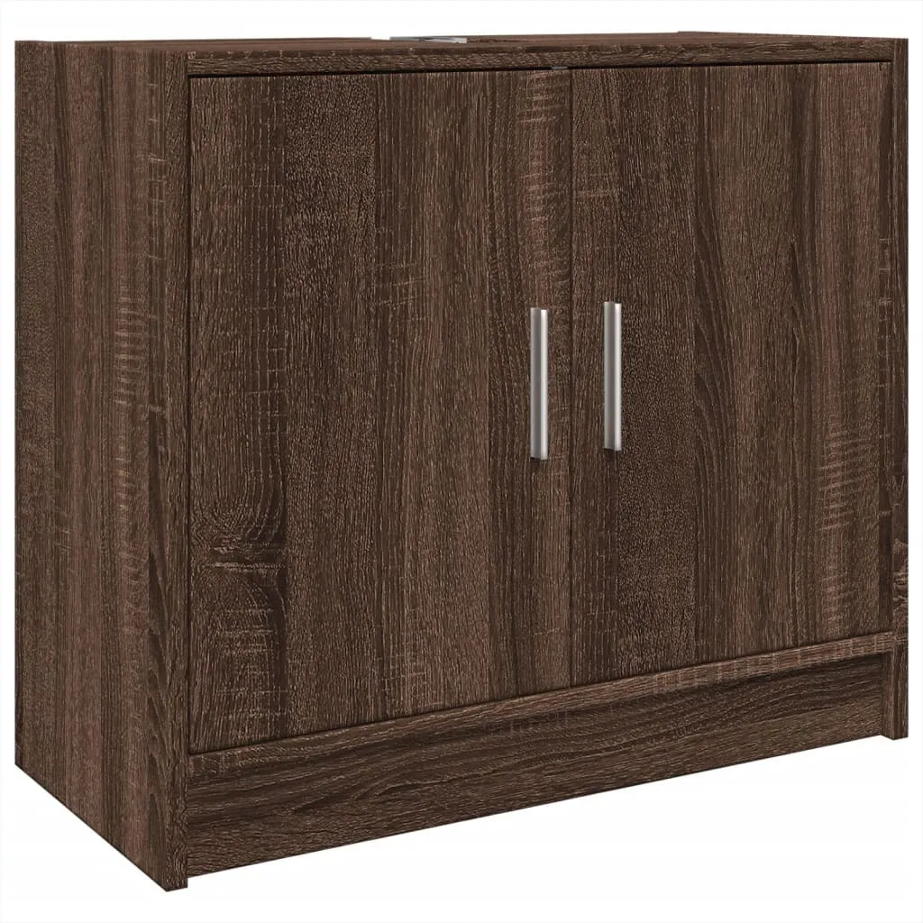 Mobiletto Sottolavabo SYFAX Rovere Fumo 63x29x55cm - Design Moderno