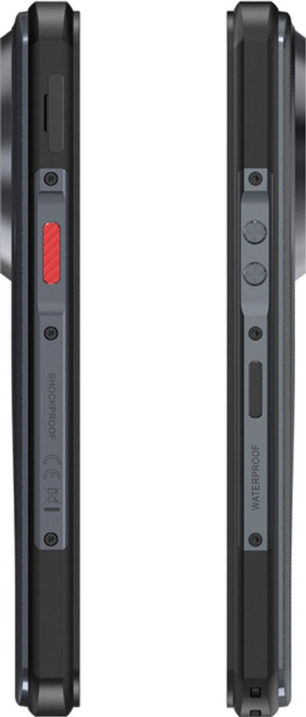 Cover Per Oukitel WP39 (6.6 Pollici) In Silicone Morbido + Pellicola In Vetro Temperato - Protezione Antigraffio E Antiurto, Trasparente/Nero