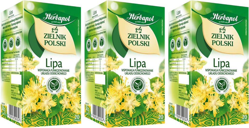 Herbapol Lindenblütentee 60 Teebeutel - Tee aus den Blüten der Linde Kräutertee