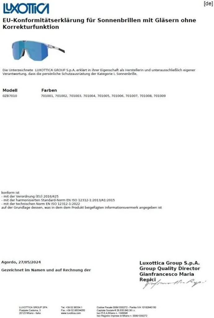 Occhiali Bliz 0ZB701570150638 - 6