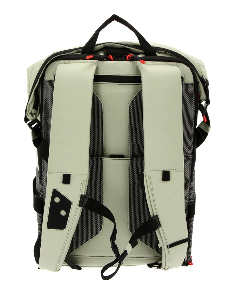 Sac à dos Piquadro Vert Clair Tissu Technique avec Compartiment PC