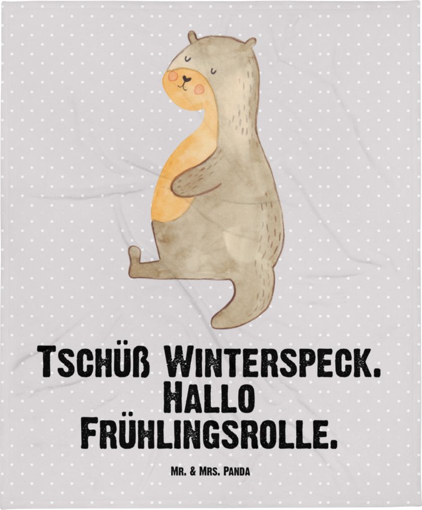 Mr. & Mrs. Panda Plaid Otter Bauch - Grau Pastell - Geschenk, Essen. Foodlover, dick, Erstlingsdecke, Kinderdecke, Schlummerdecke, Winterspeck, Bab...