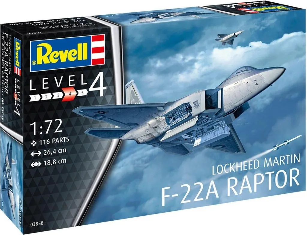 Revell Lockheed Martin F-22A Raptor 1:72 - Maquette Avion de Chasse