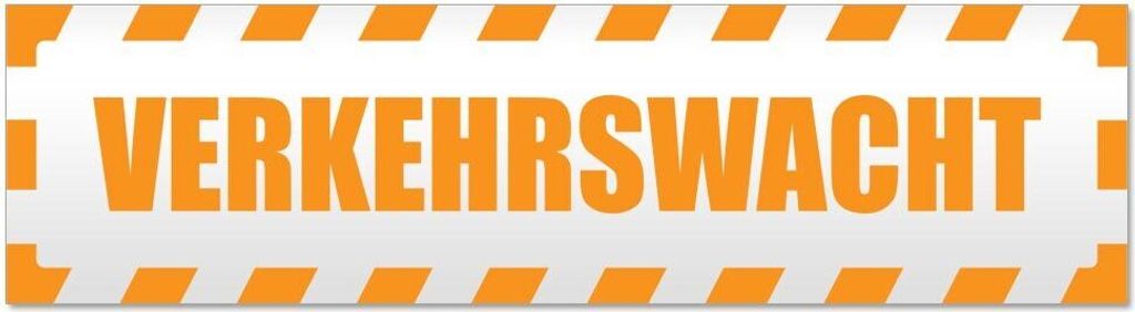 Kiwistar Verkehrswacht gestreift Magnetschild Schild magnetisch - 30cm Orange - Magnetfolie für Auto PKW Kfz
