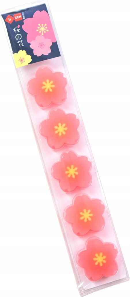 5x Radiergummi Sakura Kirschblüte - Buntes Set für Schule & Büro Schrein