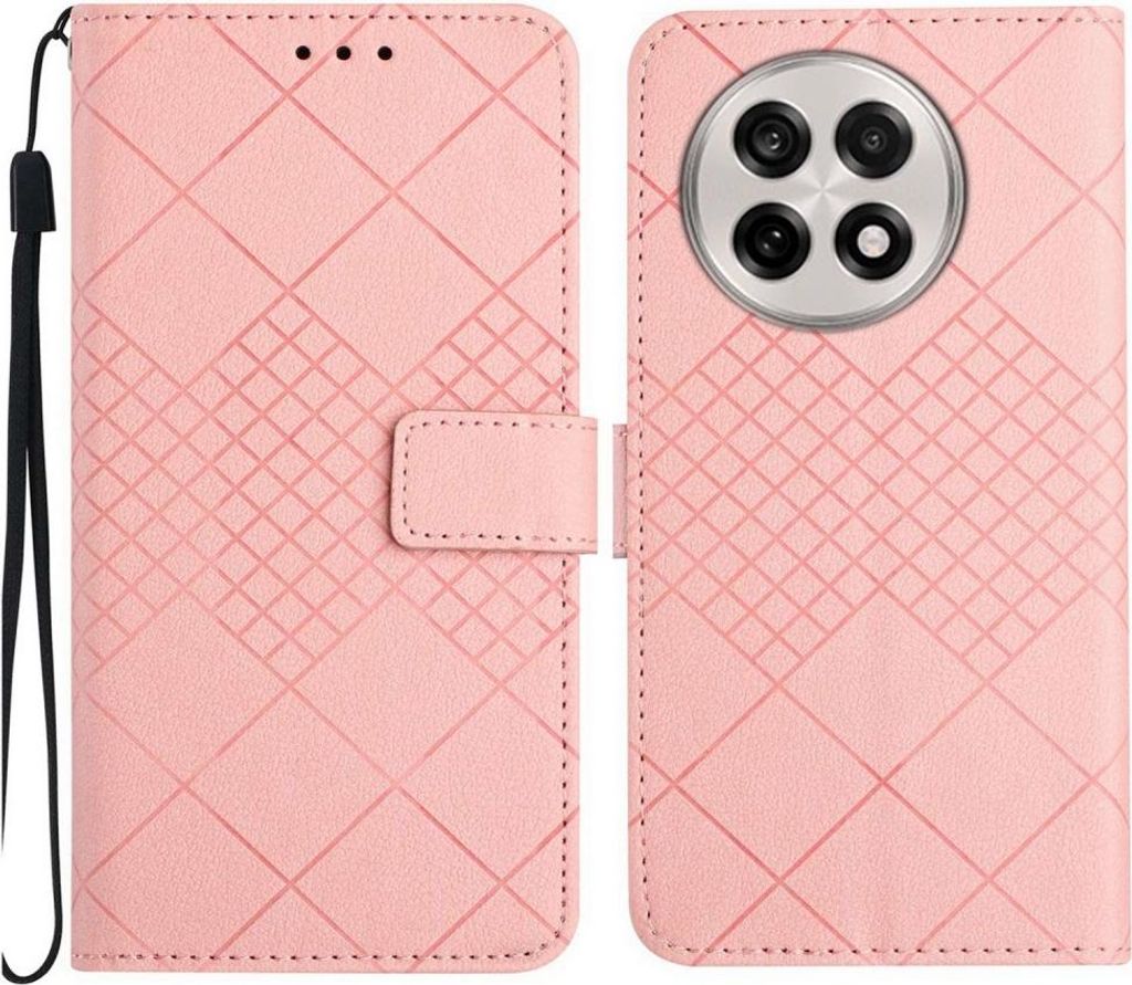 OnePlus 13R Hülle - Coverup Rhombus Klapphülle - Rosa