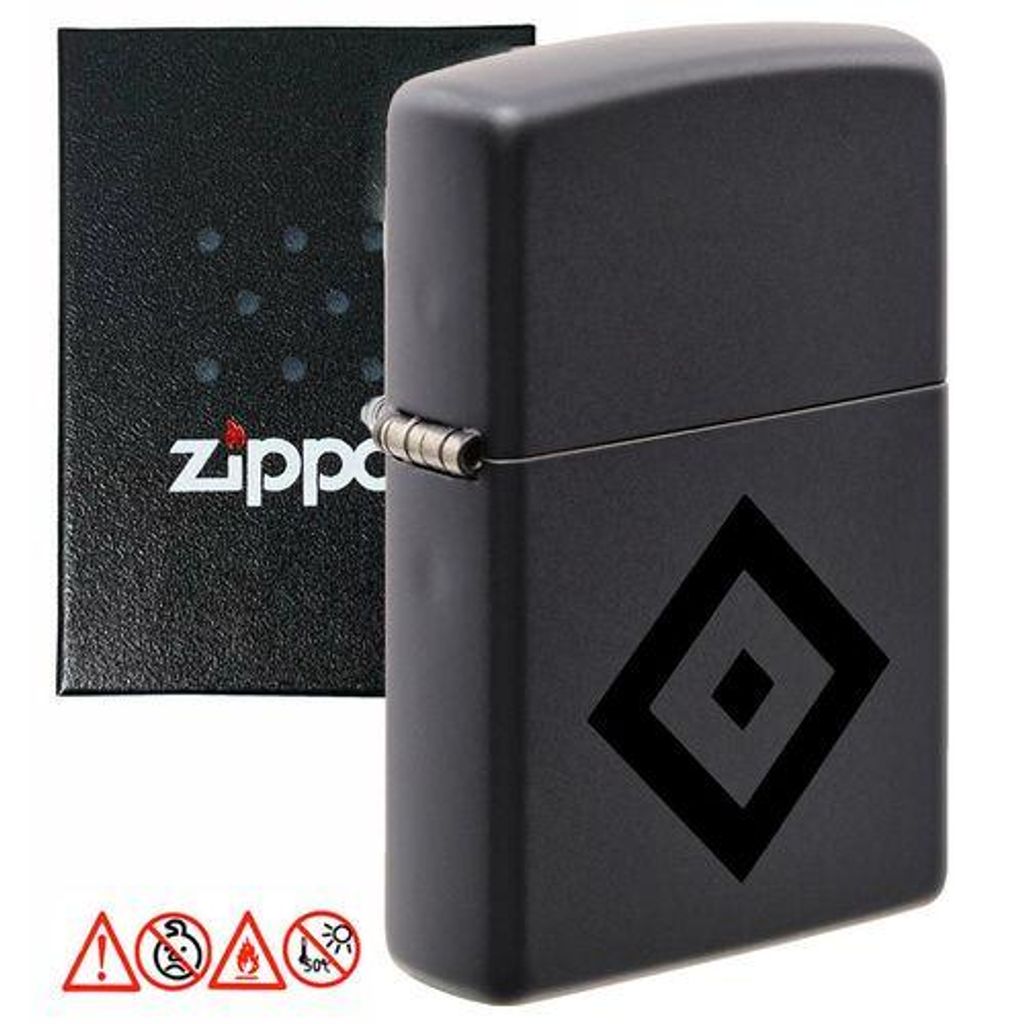 Zippo zapalovac Hamburger SV cierny matny s lesklym logom Obrázok produktu 