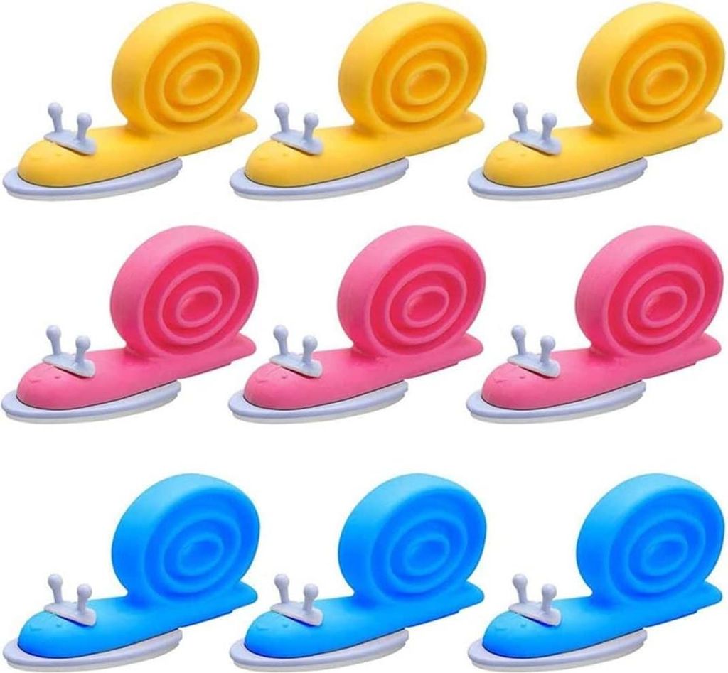LATRAT 9 Stück Schnecken, Klemmschutz, Finger-Türstopper, Kindersicherung zum Schutz, Klemmschutz für Türen, Fenster, Babys, Kinder und Haustiere