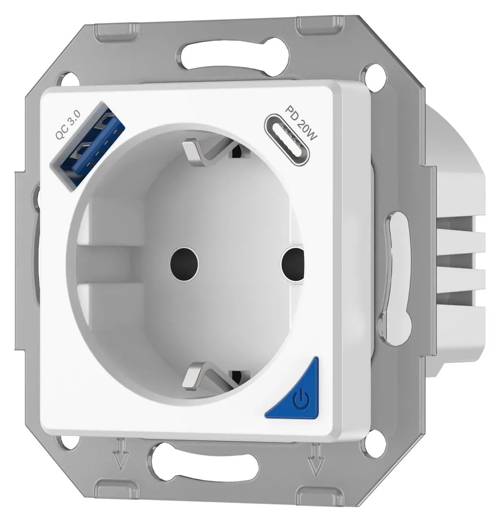 Prise Intelligente Immax NEO Smart Type F Zigbee avec USB-C PD 20W