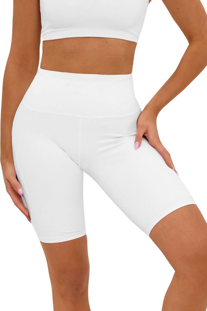 Damen Kurze Leggings Weiß JS/17K583/1 XL