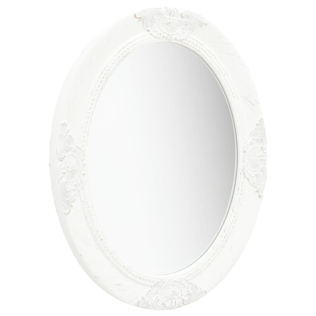 vidaXL Lustro ścienne w stylu barokowym 50x60 cm białe Zdjęcie produktu 