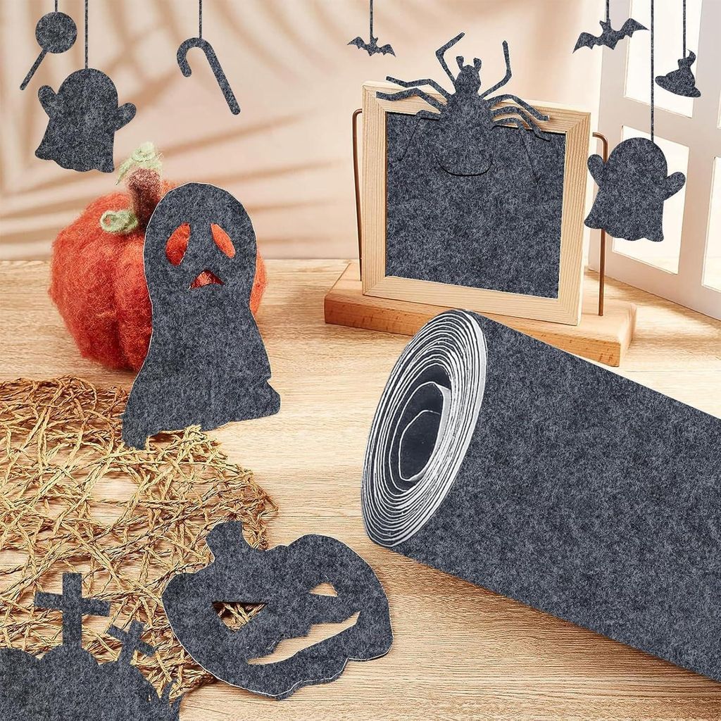 Filzgleiter 40x200 cm - Selbstklebend - Multifunktional - Rolle - 2 mm dick - Filzkleber - Stuhlmöbelbeine - Fußbodenschutz - Geräuschreduzierun...