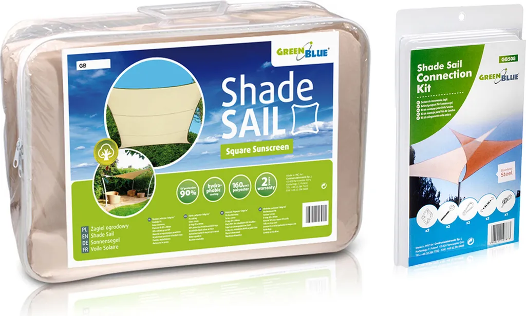 Aménager un coin d'ombre frais avec le voile carré 3,6m GreenBlue GB503