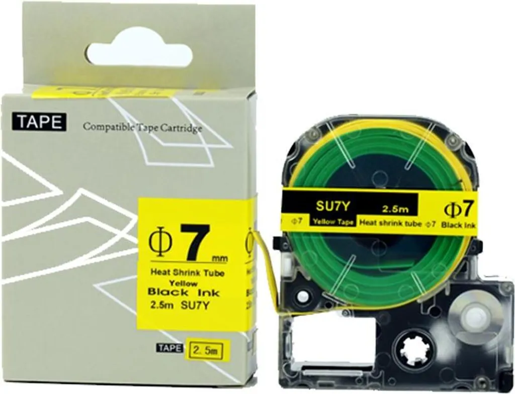 Etichettatura Permanente Cavi TapeMate-7BY25 7mm Giallo Intenso