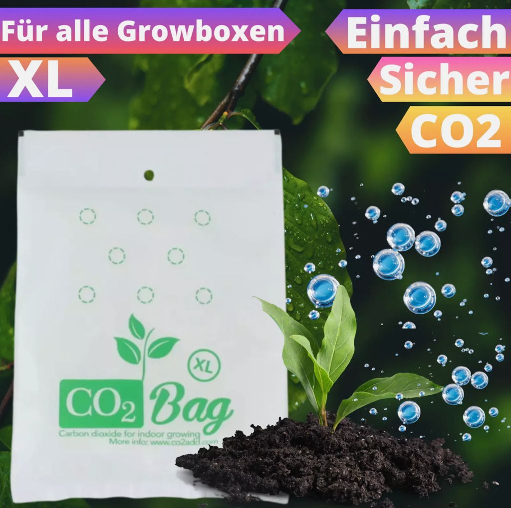 CO2 Bag XL Kohlendioxid-Tüte Booster Pflanzen Indoor Dünger Blüte für Growbox XL