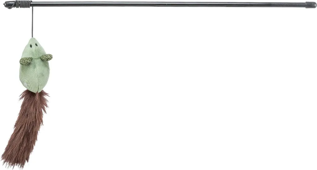 Bacchetta Gioco Gatto 46 cm | Topolino in Peluche e Piume
