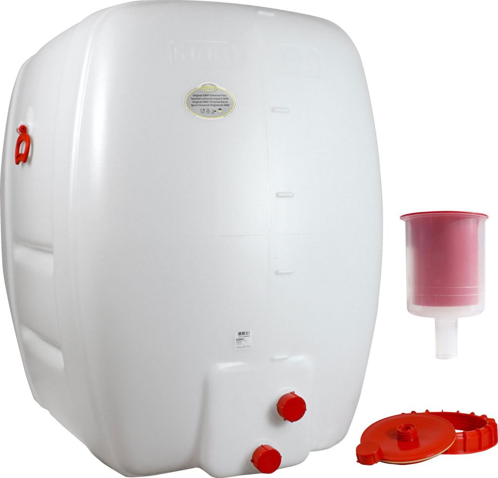 Graf Getränkefass Kunststofffass Saftfass Oval 500 Liter mit Gärspund